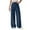 Blue, variant on XUNKUSGA Cutton Linen Pants Women Solid Color Elastic Waist Womens Pants Straight Leg Loose Fit Wide Leg Pants Woman Comfy Stylish Palazzo Pants for Women