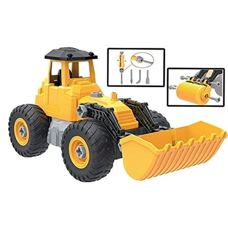 Kidwerkz Toy Truck Bulldozer, STEM Learning (55 pieces), Construction Vehicle, Take Apart Tools, Engineering Building Play Set For Boys Girls Toddlers, Best Gift Kids Ages 3yr - 6yr, 3 Years and