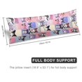 thumbnail image 2 of Funda de almohada Kuromi de cuerpo entero, funda de almohada larga, almohada de compañero de juegos para niños, cojín de sofá, muebles para el hogar, decoraciones de cama de 20" x 54", 2 of 5