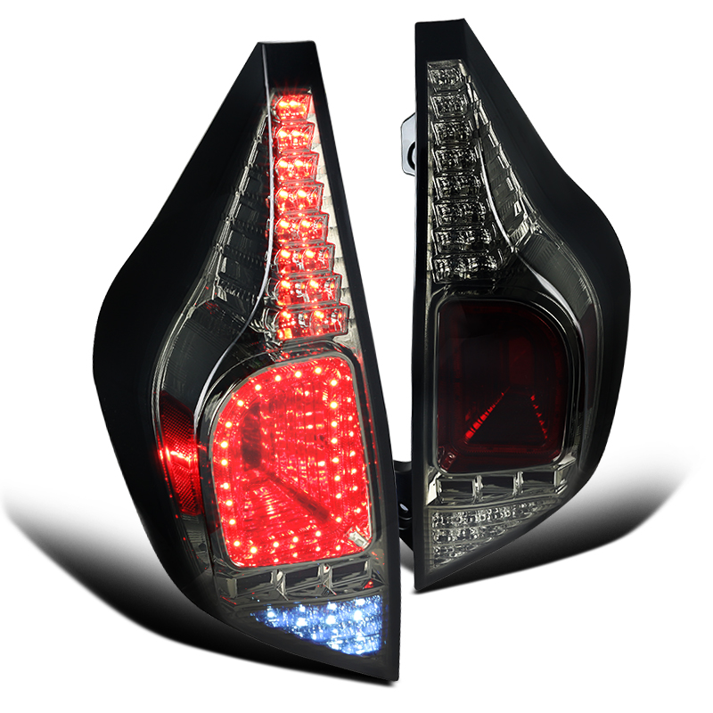 20122014 Toyota Prius C Led Rear Tail Brake Lights Chrome Housing