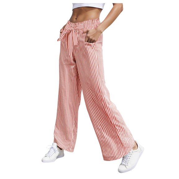 Gibobby Womens Cargo Sweatpants Wide Leg Baggy Waisted Sweats Pants Athletic Trousers with Pockets(Red,XL)