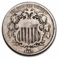 thumbnail image 1 of 1867 Shield Nickel w/o Rays VG, 1 of 2