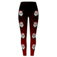 thumbnail image 4 of Leggings de cintura alta para mujer, pantalones de yoga para entrenamiento, suaves, elásticos, con estampado navideño, diseño de bloques de color para fitness, running y comodidad., 4 of 4