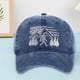 thumbnail image 4 of Gorra divertida ajustable lavada y bordada para hombre y mujer, gorra de béisbol bordada, color negro, talla única, 4 of 4