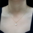 thumbnail image 5 of Rosec Jewels - Lab Diamond Teardrop Pendant with Chain (1 Carat Oval, EF-VS Quality) - Necklace for Anniversary, 18K Yellow Gold, 5 of 8