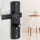 thumbnail image 4 of Cerradura de manija de puerta, juego de cerradura de puerta delantera negra con llaves, juego de llaves de bloqueo de cojinete silencioso para puerta de casa universal (7x2x1,5 pulgadas), 4 of 5