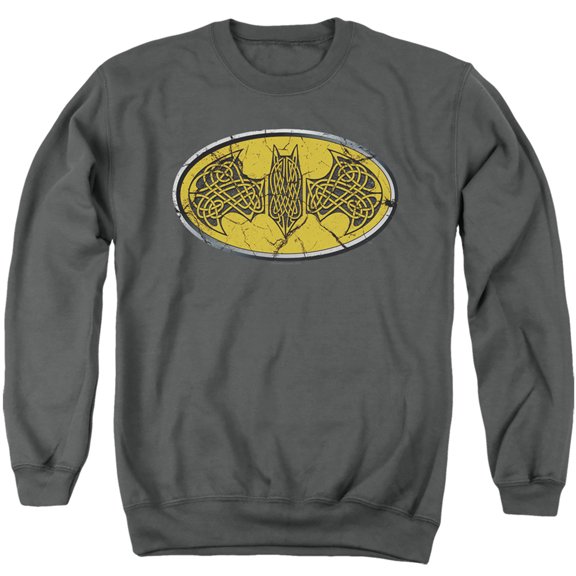 Batman Celtic Shield Adult Crewneck Sweatshirt Charcoal