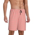 thumbnail image 2 of Sikiie Houndstooth With Red And White Mens Pajama Shorts, Lounge Pant, Men's shorts，Sleep Pj Shorts for Men-X-Large, 2 of 6