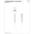 thumbnail image 3 of Kingston Brass LSSPRHOSE208 20" Braided Pull Down Kitchen Faucet Spray Hose, Brushed Nickel, 3 of 3