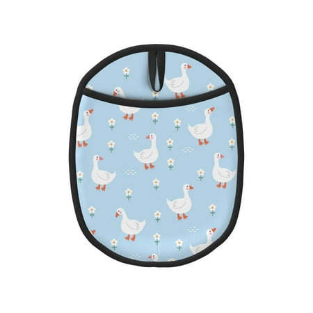 

Naloa Goose White Flowers Silicone Pot Holders Oven Mitts Heat Resistant Hot Pads Non Slip Pot Holder for Kitchen Baking and Cooking 9.4 x 7.5 Inches