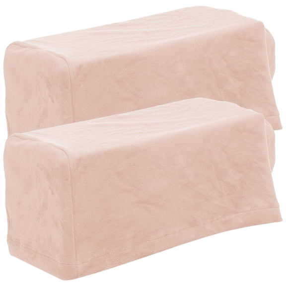Mobestech 1 Pair Arm Rest Cover Khaki Polyester Extend Sofa Life for Home Settings