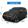 thumbnail image 2 of FANOTEK Fit for Honda Pilot Car Cover Waterproof SUV Full Car Cover Automotive Outdoor Rain Snow Sun Hail Protector All Weather Black, 2 of 12