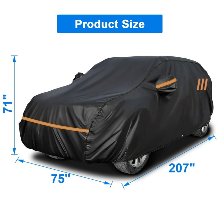 For Mazda CX8 CX9 Car Cover, Waterproof Full SUV Car Cover, Outdoor Snow  Rain Sun Dust Protection All Weather Black