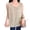 Beige, variant on Summer Tank Tops for Womens Solid Color Sleeveless Henley Round Neck Blouses Loose Comfortable for Daily Wear Red
