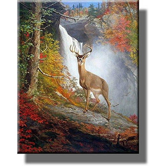 Majestic Stag Picture on Stretched Canvas, Wall Art Décor, Ready to Hang!