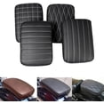 thumbnail image 3 of Suction Cup Cushion,PU Leather Motorcycle Rear Pillion Passenger Pad Seat Universal with 8 Suction Cups（style 3）, 3 of 5