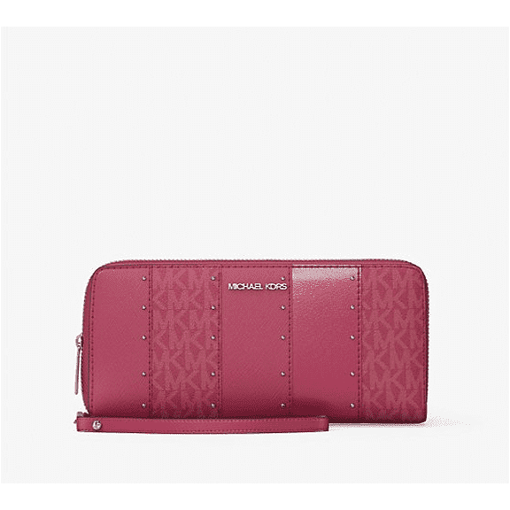 Michael Kors Large Studded Patchwork and Signature Logo Continental Wallet