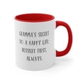 thumbnail image 4 of Grandma Gifts Two-Tone 11oz Mug Gramma's secret to a happy life: dessert, 4 of 4