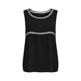 thumbnail image 3 of BUIGTTKLOP Tank Tops for Women Sleeveless Shirts Crochet Crewneck T Shirts Loose Fitted Summer Beach Top, 3 of 5