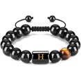 thumbnail image 1 of Tobillera de piedra negra, pulsera de cuentas de piedra negra, tobillera de piedras preciosas de piedra natural Wmkox8yii  fajkfhkj1029, 1 of 1