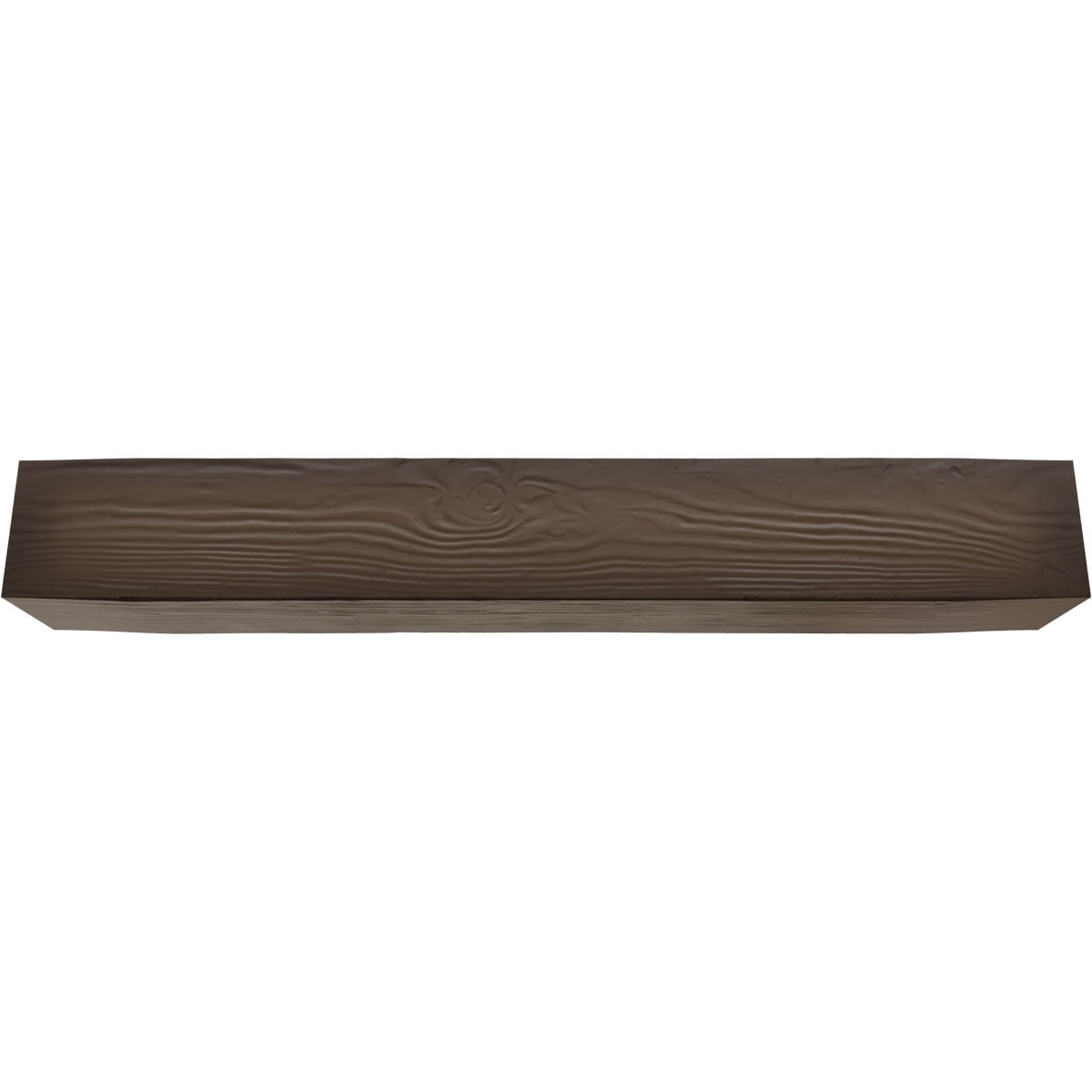 Ekena Millwork 10"W x 6"H x 16'L 3-Sided (U-beam) Sandblasted Endurathane Faux Wood Ceiling Beam, Natural Mahogany