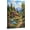 Frame-style, variant on Rustic Log Cabin Mountain Landscape Canvas Wall Art Scenic Nature Painting with Wildflowers and Stream Poster for Living Room Bedroom Home Office Wall Decor Art