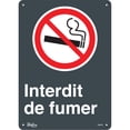 thumbnail image 1 of Interdit de Fumer Sign, 14 Pouces x 10 Pouces, Aluminium, Français avec Pictogramme, 1 of 1