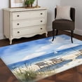 thumbnail image 4 of Watercolor Summer Beach Washable Area Rugs 2.7'x5', Sun Umbrella Low Pile Throw Living Room Rug Non-Slip Sturdy Edge Binding Carpet for Indoor Entryway Bedside Kitchen, 4 of 9