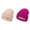 P-Pink 1PCS & Hot Pink 1PCS, variant on (2-Pack) Rinsvye Women Solid All Wool Trapper Hat Autumn and Winter Knitted Trapper Winter Hat Fleece Warm Woolen Hat