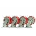 thumbnail image 2 of 5" X 2" Swivel Casters Heavy Duty Polyurethane Wheel on Steel Hub Supports 4,000lb Total (Does Not Lock), Each Wheel Supports 1,000 lbs (4)$$Tools & Hardware Other, 2 of 7