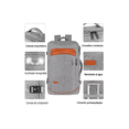 thumbnail image 3 of Mochila De Viaje Vancropak 1215 Mochilas De Viaje 50L Mochila Viaje con Tres Bolsos Gris y Naranja, 3 of 5