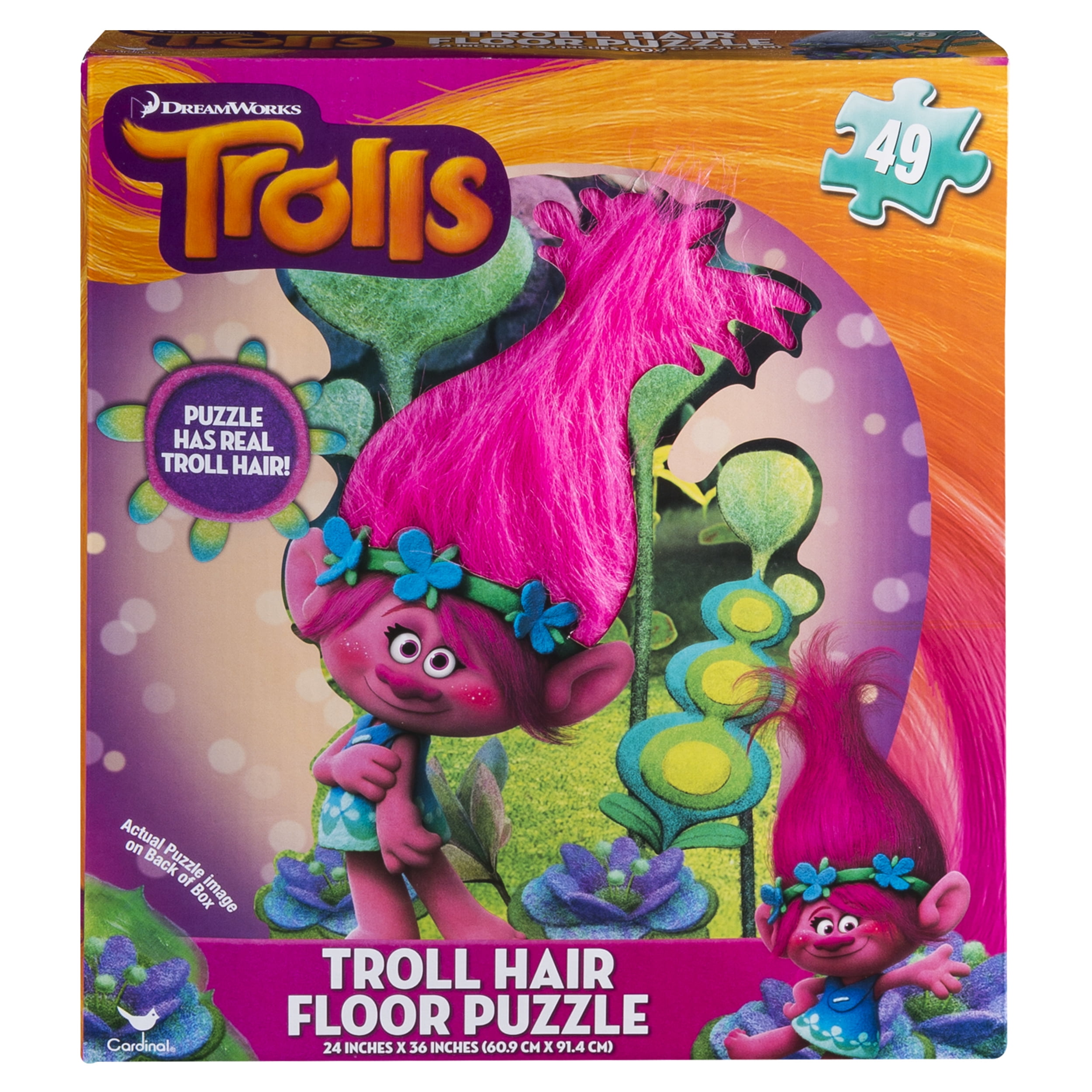 DreamWorks Trolls 49 Piece Floor Puzzle with Pink Hair Top Quality Large Pieces 