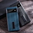thumbnail image 2 of For Google Pixel 6 Pro PU Leather Shockproof Slim Back Metal Stand Phone Case Cover, 2 of 5
