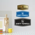 thumbnail image 2 of Signs ByLITA Fancy Dirty Towels Sign (Brushed Gold) - Small, 2 of 8