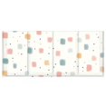 thumbnail image 2 of Pen Holder 4 Compartments Acrylic Pencil Cup Desktop Makeup Organizer Office Supplies Hand-drawn Cute Square, 2 of 7