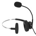 thumbnail image 4 of Auriculares de un solo oído, cómodos, livianos, con cancelación de ruido, con cable, para computadora, con micrófono, para centro de llamadas, oficina, puertos duales de 3,5 mm, 4 of 12