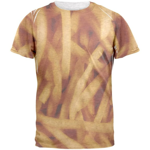 Fast Food Golden French Fries Mens T Shirt Multi X-LG