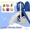 thumbnail image 6 of 5 in 1 Toddler Slide and Swing Set, Kids Playground Climber Slide Playset with Basketball Hoop Freestanding Combination, Indoor & Outdoor Toys for Babies Kids Teens, Blue, 6 of 7