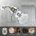 thumbnail image 4 of Filter shower set household bath water purifier 5-speed water adjustment detachable shower head (filter + top spray, 4-point screw mouth), 4 of 9