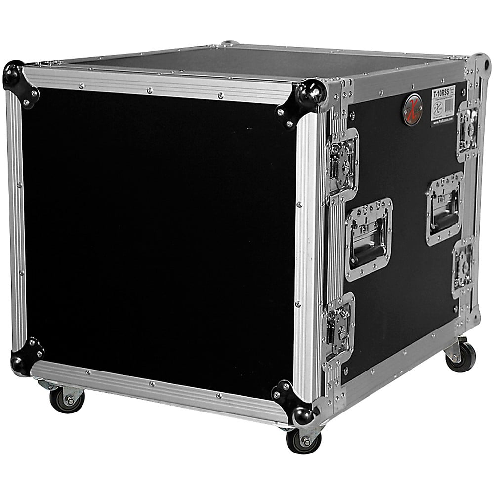 Durable Rack With Wheels 14u Dj Amplifier Case With 18-inch Standard Depth Electronics Equipment Safe Travel Case Designed For Touring Four Chrome Plated Spring Loaded Retractable Handles TBH14UADW 
