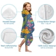 thumbnail image 7 of Blue Cartoon Dinosaurs Party Pattern Hooded Bath Towel，50"x30" for Ages 3 To 12 Kids, Quick Dry Lightweight Soft Microfiber Hood Beach Towel Cover Up for Kids, 7 of 7