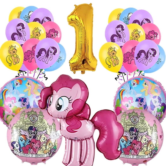 My little pony Balloons Party Supplies 1st Big Number Decorations Decor Kit Birthday