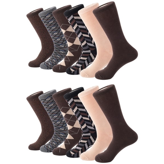 Terra Cotta Dress Crew Socks 12 Pack