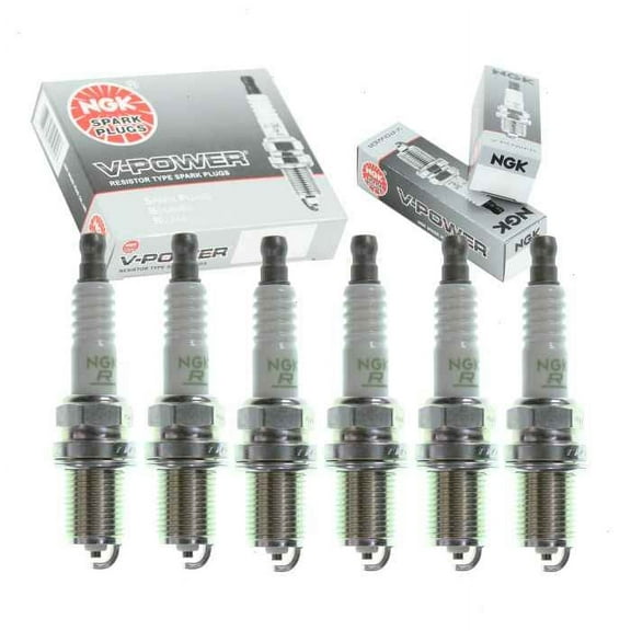 6 pc NGK V-Power Spark Plugs compatible with Hyundai Entourage 3.8L V6 2007-2010