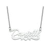 Personalized Planet Open Heart Script Name Sterling Silver Necklace ,Women's