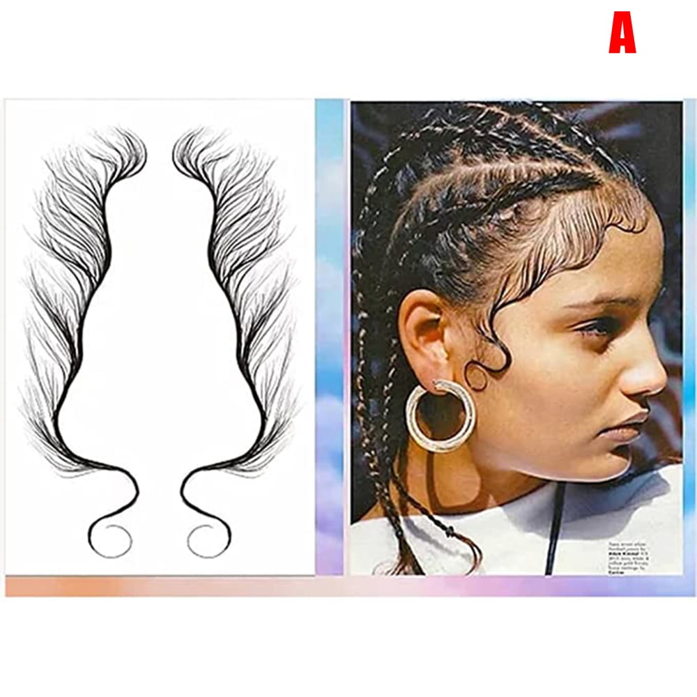 5pcs Temporary Tattoo Baby Hair Tattoo Stickers Salon DIY Hairstyling