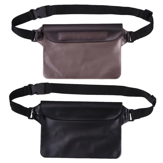 Flotador Inflable Bolsa de cintura impermeable para playa al aire libre, bolsa de teléfono sellada para natación (negro + gris) Tmvgtek Deportes Acuáticos