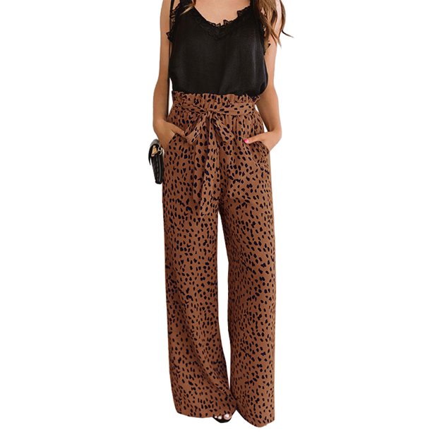 high waisted leopard pants