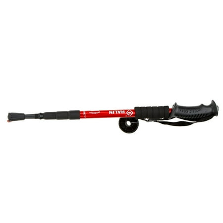Telescopic Walking Stick 6061 Aluminum Alloy Adjustable Telescopic Hiking Walking Stick Trekking Pole Alpenstock 4 Section Anti-shock Anti-skid Ultra-light with Compass ()