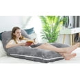 thumbnail image 3 of Meiz Pregnancy Pillow, U Shaped Full Body Pillow, Pregnancy Pillows for Sleeping, Maternity Pillow for Pregnant Women with Removable Velvet Cover (60 Inch, Gray), 3 of 14